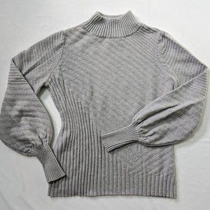 Vince Camuto Gray Balloon Sleeve Sweater